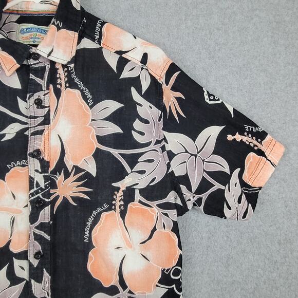 Margaritaville Shirt Mens Size Small Short Sleeve Button Down Floral Hawaiian - Picture 6 of 15